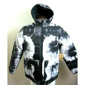Vans Mens Lakemont MTE All Weather Tie Dye Jacket Black White Grey Hooded NWT